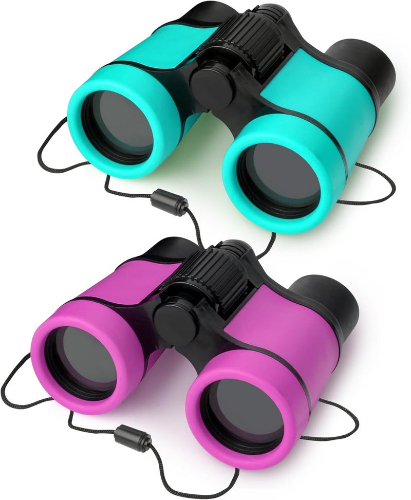 DR ANISON Binoculars for Kids Toy Binoculars Set for Age 3-12 Years Old Boys Girls Outside Play, Bird Watching, Camping, Educational Learning, Birthday Presents - Image 1